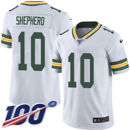 Nike Packers #10 Darrius Shepherd White Youth Stitched NFL 100th Season Vapor Untouchable Limited Jersey